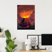 Mexico Vulkandreigingsposter Poster (Thuiskantoor)