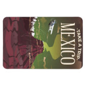Mexico Vulkane vintage reisposter Magneet (Horizontaal)