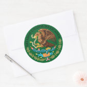 Mexico Wapenschild Ronde Sticker (Envelop)