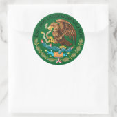 Mexico Wapenschild Ronde Sticker (Tas)