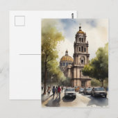 Mexico waterverf kunst briefkaart (Voorkant / Achterkant)