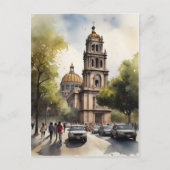 Mexico waterverf kunst briefkaart (Voorkant)