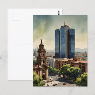 Mexico waterverf kunst briefkaart