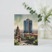 Mexico waterverf kunst briefkaart (Staand voorkant)