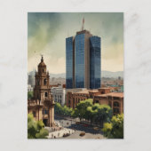 Mexico waterverf kunst briefkaart (Voorkant)