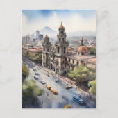 Mexico waterverf kunst briefkaart (Voorkant)