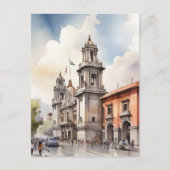 Mexico waterverf kunst briefkaart (Voorkant)