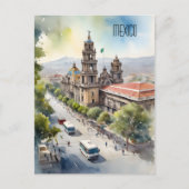 Mexico waterverf kunst briefkaart (Voorkant)