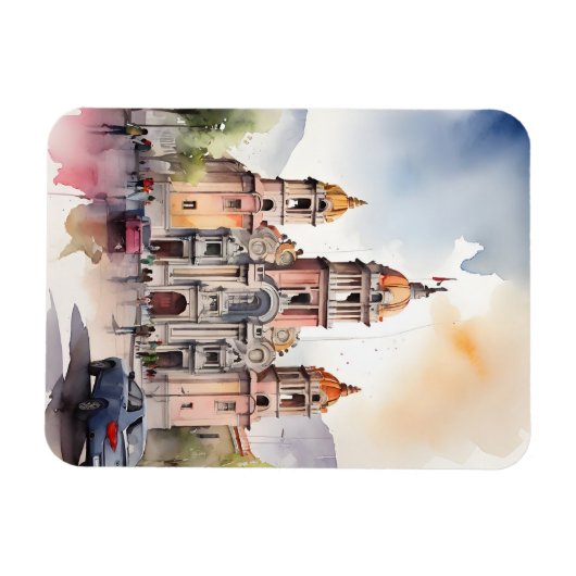 Mexico waterverf kunst magneet (Horizontaal)