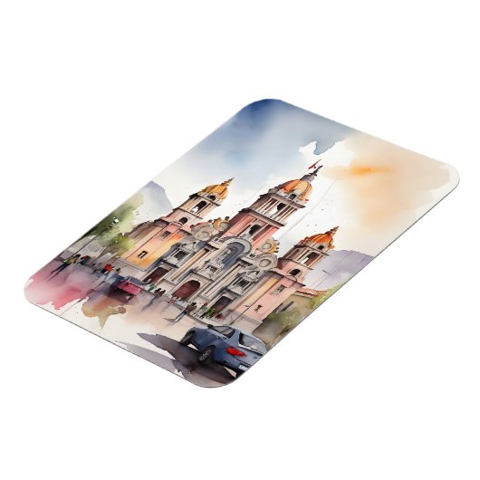 Mexico waterverf kunst magneet (Linkerzijde)