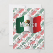 Mexico Waving Flag Kaart (Voorkant)