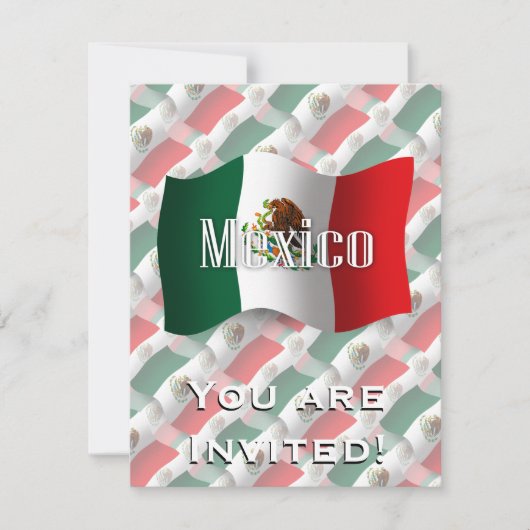 Mexico Waving Flag Kaart (Voorkant)