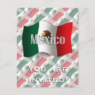 Mexico Waving Flag Kaart