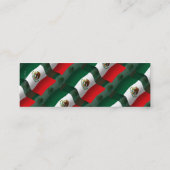 Mexico Waving Flag Mini Visitekaartje (Achterkant)