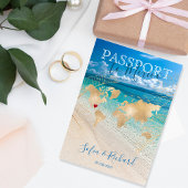 Mexico Wedding Destination Passport Map QR code
