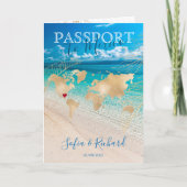 Mexico Wedding Destination Passport Wereldkaart IV (Voorkant)