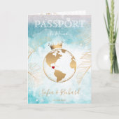 Mexico Wedding Destination Passport Wereldkaart IV (Voorkant)
