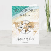 Mexico Wedding Destination Passport Wereldkaart IV (Voorkant)