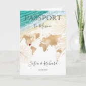 Mexico Wedding Destination Passport Wereldkaart IV (Voorkant)