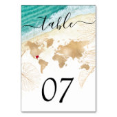 Mexico Wedding Destination Passport Wereldkaart IV Kaart (Voorkant)