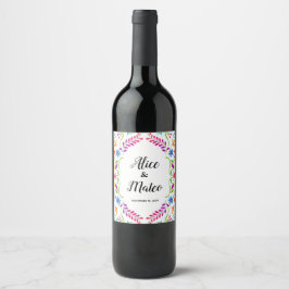 Mexico Wedding Theme Wine Bottle Labels Wijn Etiket