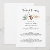 Mexico Weekend Verjaardag Uitnodiging (Voorkant / Achterkant)