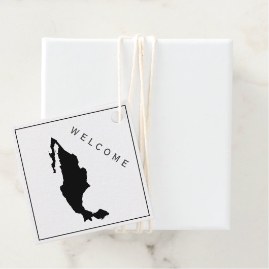 Mexico welkomsttas cadeau Label voor bruiloft week (In situ)