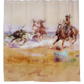 Mexico - Westerne kunst door Charles M Russell Douchegordijn (Voorkant)