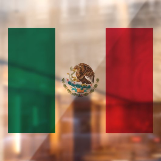 Mexico Window Sign, Cling, Mexicaanse vlag Raamsticker (Vel 2)