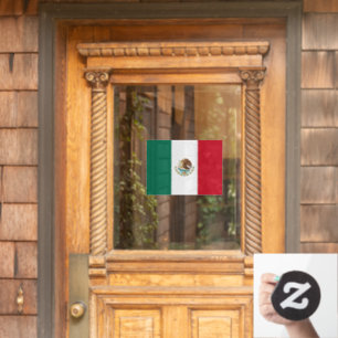 Mexico Window Sign, Cling, Mexicaanse vlag Raamsticker