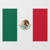 Mexico Window Sign, Cling, Mexicaanse vlag Raamsticker (Vel)