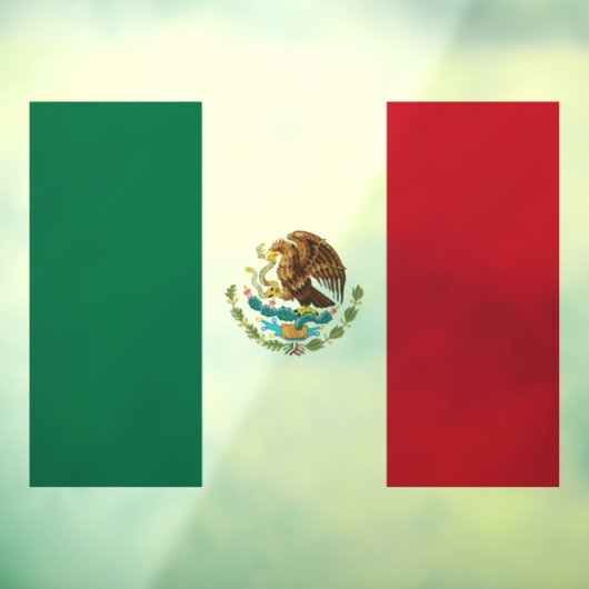 Mexico Window Sign, Cling, Mexicaanse vlag Raamsticker (Vel 3)