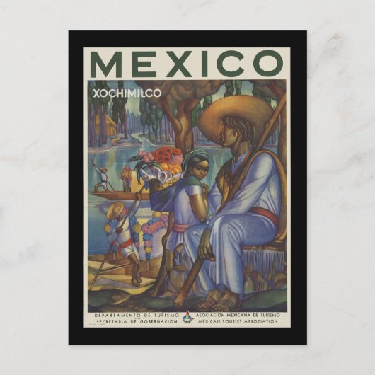 Mexico Xochimilco Briefkaart (Voorkant)