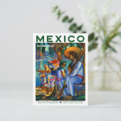 Mexico Xochimilco Vintage Poster hersteld Briefkaart (Staand voorkant)