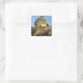 Mexico, Yucatan. Caracol: astronomisch Vierkante Sticker (Tas)