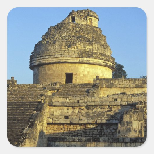 Mexico, Yucatan. Caracol: astronomisch Vierkante Sticker (Voorkant)