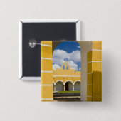 Mexico, Yucatan, Izamal. Franciscan Convent 2 Vierkante Button 5,1 Cm (Voorkant /achterkant)