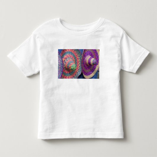 Mexico, Yucatan, Merida, traditioneel geweven Kinder Shirts (Voorkant)