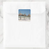 Mexico, Yucatan schiereiland, Progreso. Dakbedekki Vierkante Sticker (Tas)