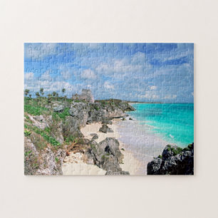 Mexico, Yucatan, schiereiland, Tulum-ruïnes, Maya Legpuzzel