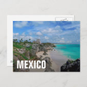 Mexico, Yucatan, schiereiland, Tulum-ruïnes, Mayan Briefkaart (Voorkant / Achterkant)