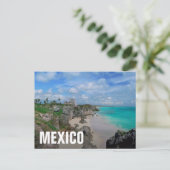 Mexico, Yucatan, schiereiland, Tulum-ruïnes, Mayan Briefkaart (Staand voorkant)