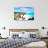 Mexico, Yucatan, schiereiland, Tulum-ruïnes, Mayan Canvas Afdruk (Insitu (Slaapkamer))