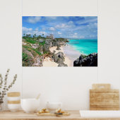 Mexico, Yucatan, schiereiland, Tulum-ruïnes, Mayan Poster (Keuken)
