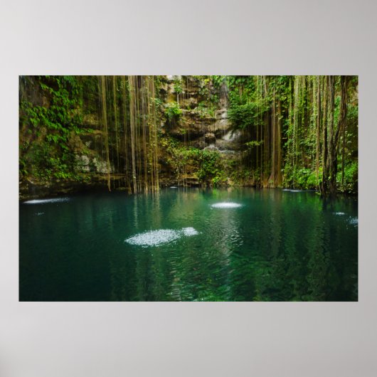 Mexico, Yucatan, Schilderachtig meer Poster (Voorkant)