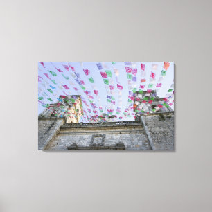 Mexico, Yucatan, Valladolid, La Parraquia de San Canvas Afdruk