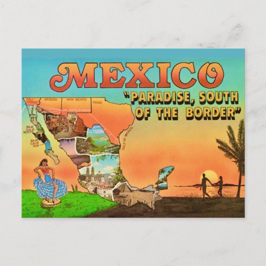 Mexico Zonsondergang Ansichtkaart Briefkaart (Voorkant)