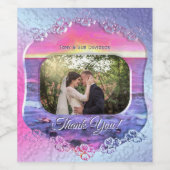 Mexico Zonsondergang Dank Je 0909 Wijn Etiket (Enkel label)