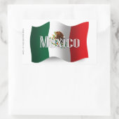 Mexico zwaaiende vlag rechthoekige sticker (Tas)