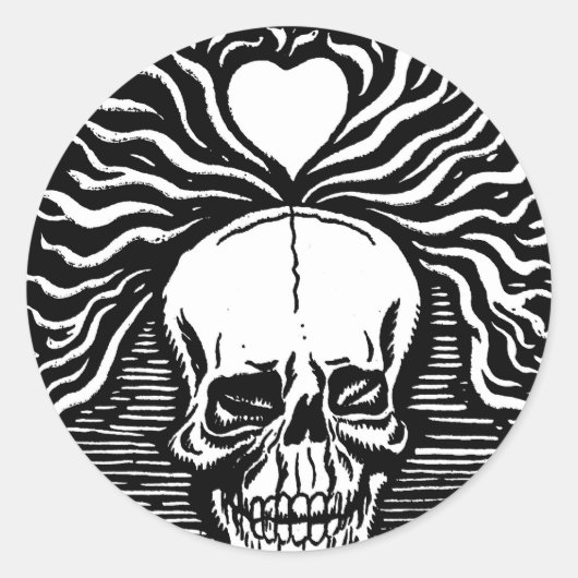 Mexico's "Dag van de Dood" rond 1924 Ronde Sticker (Voorkant)